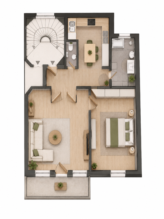 Attraktive 2-Zimmer-Wohnung in Bestlage Mannheim (I7, 15)